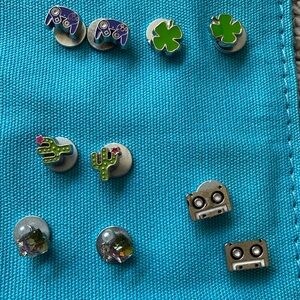 Colorful Stud Magnetic Earring Set